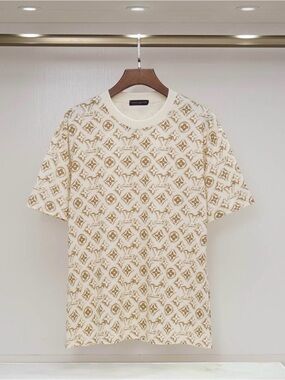Louis Vuitton Cream & Tan Monogram Short Sleeve Tee